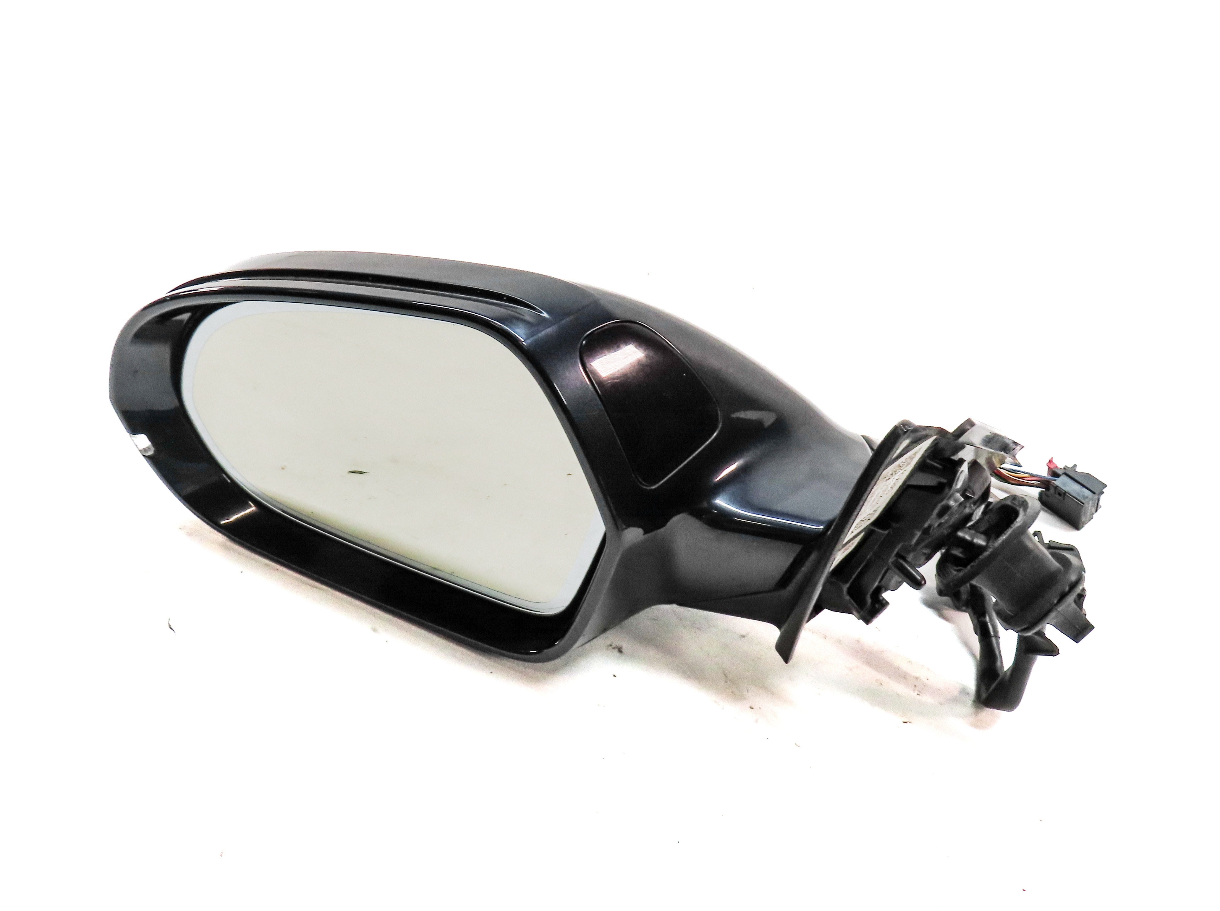 12-13 AUDI A6 (C7 4G) FRONT LEFT P-FOLD HEAT MEMORY AUTODIM DOOR MIRROR (Blue) — exact item pictured